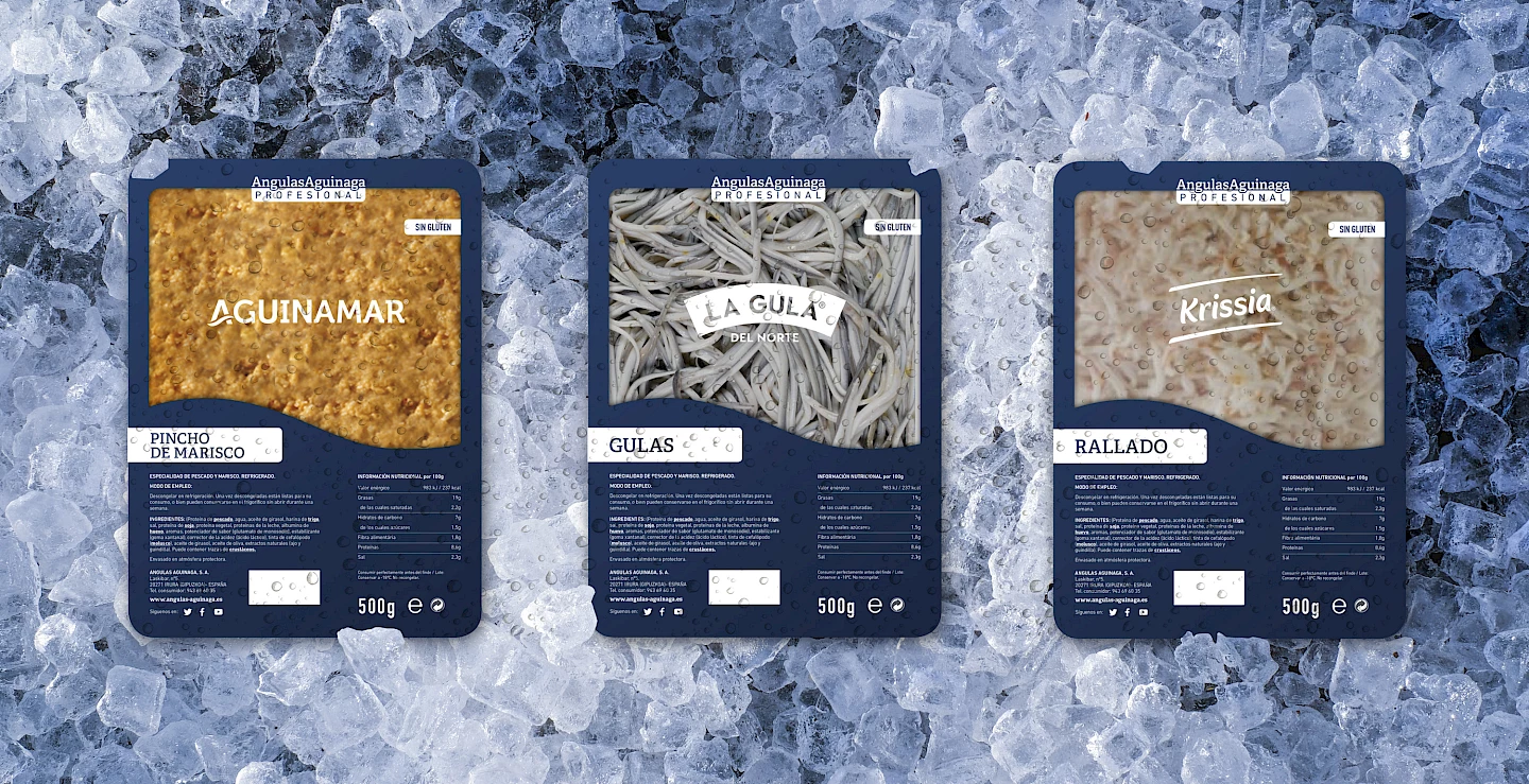 branding packaging aguinaga angulas move profesional design 